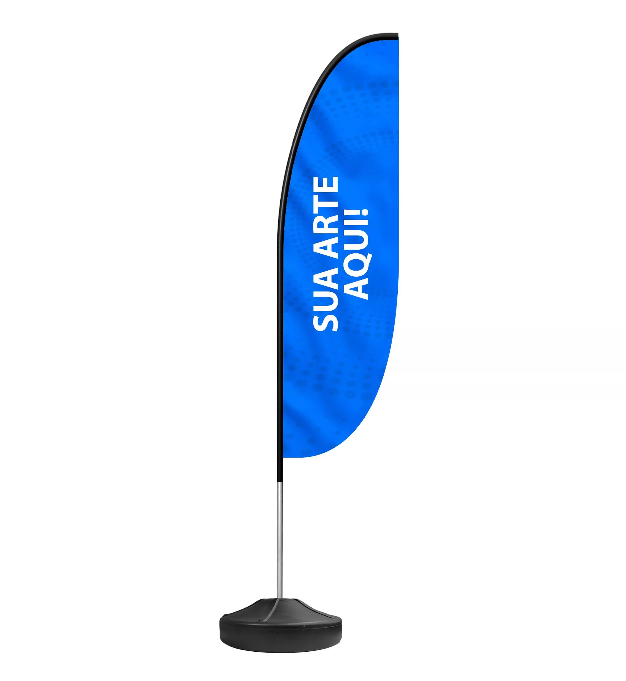 Kit completo de Wind Banner com tecido impresso, haste flexível e base